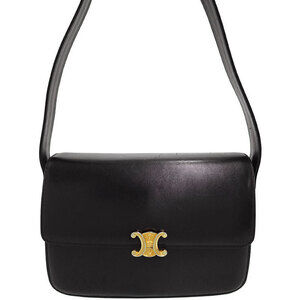 Celine Horse Carriage shoulder bag black leather